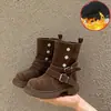 Dr. Infantil. Botas Martens 2026 Otoño/Invierno Zapatos Modernos para Niños Niños y Niñas Botas de Cuero Mate de Media Caña Estilo Británico Botas Amarillas Grandes