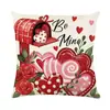 Almofada popular para o Dia dos Namorados com estampa de letras, capa de almofada com tema de amor, almofada de cabeceira, almofada decorativa para um ambiente festivo.