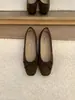 Encuentro Primero Temporada Estilo Retro Cuadrado Pequeño Puntera Moño Zapatos Planos de Ballet para Mujer 2026 Nuevo Estilo Suave para Combinar con Faldas