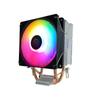 Radiador de CPU Torre Única Ventoinha Dupla Tubo de Cobre Duplo 1700 Push-Down Estrutura Preta Luz Colorida Luminosa Interna Ventoinha de CPU