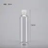 Botellas de Plástico Transparentes con Tapa abatible en stock 30 50 100ml Flexibles para Loción Cosmética Botellas Dispensadoras con Tapa de Mariposa