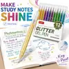 Pluma de gel con brillantina para niños y estudiantes, pluma fluorescente, pluma de acuarela brillante, marcador resaltador, pluma para dibujar y diario