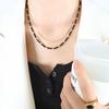 Collar de doble capa apilado de estilo étnico retro de moda con personalidad de celebridad de Internet del mismo estilo, piedra de vidrio, exquisita elegancia