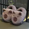 Pantuflas de algodón para otoño e invierno para niños y niñas, con suela gruesa que se siente como pisar caca, antideslizantes, para uso en interiores, con forro polar adicional para abrigar