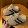 Meias-pantufas Estilo Alemão para Mulheres, Uso Externo, Novo Modelo Primavera 2026, Slip-on Preguiçoso, Bico Fechado, Casual, Modernas Pantufas Estilo Birkenstock
