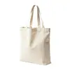 Bolsa de Lona com Padrão de Logo Personalizado, Bolsa de Ombro Tote de Lona para Estudantes, Bolsa de Algodão Promocional para Publicidade e Proteção Ambiental