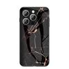 Adecuado para Funda de Teléfono iPhone 17 Promax, Apple 16E Mármol Pintado 15Pro Vidrio Borde Suave Cubierta Protectora
