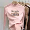Camiseta térmica de forro polar cepillado con cuello alto medio para niños para otoño e invierno, camiseta interior cálida de manga larga para niñas de mediana y mayor edad