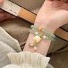 Nuevo estilo chino danza del león doble capa pulsera apilada de cuentas femenina retro verano pulsera sensación fresca alto valor estilo antiguo joyería de mano