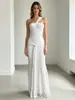 Vestido Longo de Renda Off-Shoulder com Alças, Best-Seller Transfronteiriço, Estiloso para o Verão, Slim Fit, que Marca o Quadril, com Ajuste na Cintura