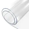 Mantel de Goma Suave de PVC, Rollo Completo, Lámina de Cristal Suave, Mantel Espesado, Impermeable, Resistente al Aceite, Resistente al Calor, Lámina de Goma Plástica Sin Lavado