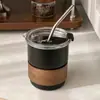 Caneca de Café de Aço Inoxidável, Copo Térmico de Aparência Sofisticada, Caneca Feita por Stator, Copo Estilo Camping, Copo de Água, Chique com Tampa 304