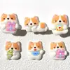 Resina Caricatura Lindo Corgi Shiba Cachorro Llavero Colgante DIY Pasador Joyería Accesorios Materiales al por Mayor