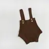 Macacão de Tricô Infantil Estilo Coreano para Primavera para Meninos e Meninas, Roupa de Passeio e Roupa de Engatinhar para Bebê de Um Ano