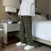 Pantalones casuales de pana a cuadros para hombre, de otoño, holgados, rectos y de pierna ancha, de marca de moda Duffy Handsome Trousers