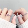 Anillo de apertura con diseño de nicho de lujo de alta gama con diseño floral y lazo rosa transfronterizo.