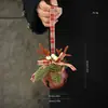 2026 Colgante de Lazo con Campana Navideña Decoraciones para Árbol de Navidad Regalos Pequeños Atmosféricos Colgante de Campana con Piña