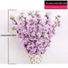 Galho de Flor de Pessegueiro Artificial Haste Única Flor de Cerejeira Decoração de Sala de Estar Galho Flor de Ameixeira Flor de Seda Árvore Falsa Decoração de Paisagismo Flor Artificial