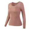 Capa base de belleza ultrafina Ropa interior térmica para mujer Ropa de otoño Conjunto de pantalones de otoño Capa base invisible sin costuras que genera calor Invierno