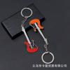 Llavero de Guitarra de Metal Festival de Música Instrumento Musical Colgante Creativo Colgante para Bolso de Coche Llave de Guitarra de Metal Pintado