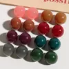 Versátiles Lindos Accesorios para Pendientes DIY Redondos de Media Luna de Resina Jelly Estilo Coreano y Japonés para Mujeres