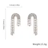 Brincos Irregulares de Diamante Europeus e Americanos Agulha de Prata Brilho Leve de Luxo Brincos de Alto Padrão Personalidade Exagerada Moda Brincos para o Dia a Dia Atacado