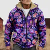 Chaqueta de Algodón Gruesa con Forro de Polar Estilo Étnico Camuflaje Transfronterizo 2025 con Cremallera y Bolsillos de Parche para Abrigo