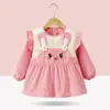 Bata de Bebé Jingqi Primavera y Otoño Impermeable y Anti-Suciedad Babero para Comer Ropa de Abrigo Otoño e Invierno Estilo Extranjero Delantal para Niños Ropa Protectora de Doble Uso