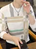 Sudadera casual de moda para hombre transfronteriza, patchwork personalizado, cuello redondo, estampado moderno, holgada, cómoda, manga larga