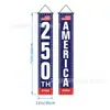 Cortina de Porta para o 250º Aniversário do Dia da Independência Americana Bandeira Pendurada 1776/2026/Temática Liberdade Banner Decorativo Couplet