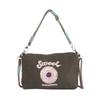 Bolsa de Nylon Bordada Pesada com Formato de Rosca para Levar na Mão para Mulheres Bolsa Transversal Casual Japonesa para Passeio e Trabalho Bolsa de Ombro Versátil