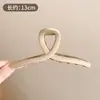 Elegante pinza de tiburón estilo coreano, pinza para el pelo mate versátil 2026, pinza de cangrejo simple y elegante de color café