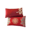 Cojín festivo para boda, cojín de sofá para la sala de estar, cojín rectangular rojo, un par de fundas de almohada con temática de boda para la cama nupcial