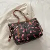 Bolsa de compras, bolso de hombro, bolsa de lona impresa 2026, gran capacidad, casual, transfronterizo, de mano, estilo axila, bolsa de lona nueva