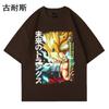 Doscientos Comercio Exterior Deseo Camiseta de Manga Corta para Hombre Verano Marca de Moda Suelta Top Adolescente Estampada Manga Corta Camiseta de Pareja
