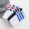 Venta de Liquidación [Calcetines a Rayas Hasta la Rodilla] Calcetines de Fútbol para Niños al por Mayor Algodón Coreano Sin Talón Rayados de Altura Media