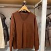 Suéter de cuello en V para mujer/suéter de manga larga top base 24 otoño e invierno nuevo E469481