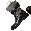 Botines nuevos estilo coreano para Primavera/Otoño 2026, con bloques de color, punta redonda, apertura poco profunda, suela gruesa, antideslizantes, suaves, elásticos y cómodos, zapatos de moda