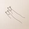 Pendientes Nalan de plata s925, estilo coreano, sencillos, con borlas largas y cadena, joyería para las orejas M00386
