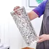 Jarrón de Vidrio con Patrón de Glaciar de Lujo Ligero 23.5cm, Jarrón de Bambú, Recipiente Hidropónico para Flores, Decoración de Mesa, En Stock