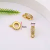 Broche de Semilla de Melón con Zirconia Microincrustada Color Oro 18K Conserva el Color con Conector para Colgante para Collar Pulsera DIY Colgante Accesorio de Broche Universal