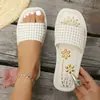 Novedad Verano 2026 Moda Versátil Planas Estilo Hada Pantuflas para Casa para Uso en Exteriores, Sandalias Deslizantes Antideslizantes de Celebridad de Internet