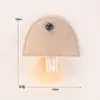 Mancha directa ojos de dibujos animados oscuros borla pentagonal conejo ropa infantil hecho a mano DIY pegatinas de tela accesorios accesorios