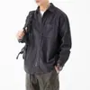 Camisa de Trabajo Casual Holgada Versátil de Manga Larga para Hombre, Nueva para Primavera y Otoño 2026, Camisa Chaqueta Simple y Elegante