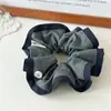 Material de Tela para Traje Color Block Gris Azul Estilo Coreano Cuerda para el Cabello Retro Versátil Scrunchie Pañuelo Cuadrado Cuerda para el Cabello Accesorio para Cola de Caballo Adorno para el Cabello de Mujer