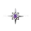 Brincos de Titânio F136 Polaris Cravejados com Zircônia Pregos de Orelha Osso G23 Liga de Titânio Joias de Piercing Cabeça Estrela de Quatro Pontas Pregos de Lábio