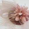 Horquilla de Pluma de Lazo Diadema Rosa Accesorios para Baile de Fin de Curso de los Años 20 Accesorios para Vestido de Adulto Velo
