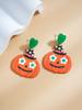 Transfronterizos Más Vendidos Halloween Cara de Fantasma Calabaza de Fantasma Pendientes Divertidos Acrílico Moda Pendientes Impresos Personalizados Pendientes