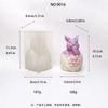 Molde de silicona para jabón hecho a mano con forma de conejo de Pascua, para aromaterapia, vela, yeso, BK8322