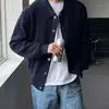 Cárdigan de Punto con Solapa Estilo Americano, Suéter Casual para Hombre, Nueva Moda Tendencia Versión Coreana Otoño e Invierno, Top de Color Sólido